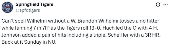 St. James Result Tweet