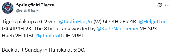 Lamberton Result Tweet