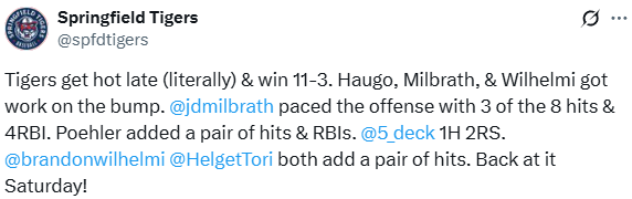 Searles Result Tweet