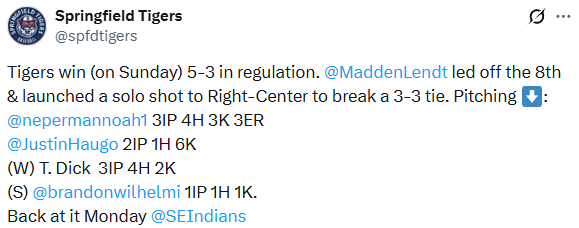 Searles Result Tweet
