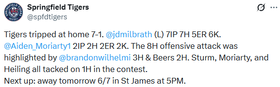 New Ulm Result Tweet